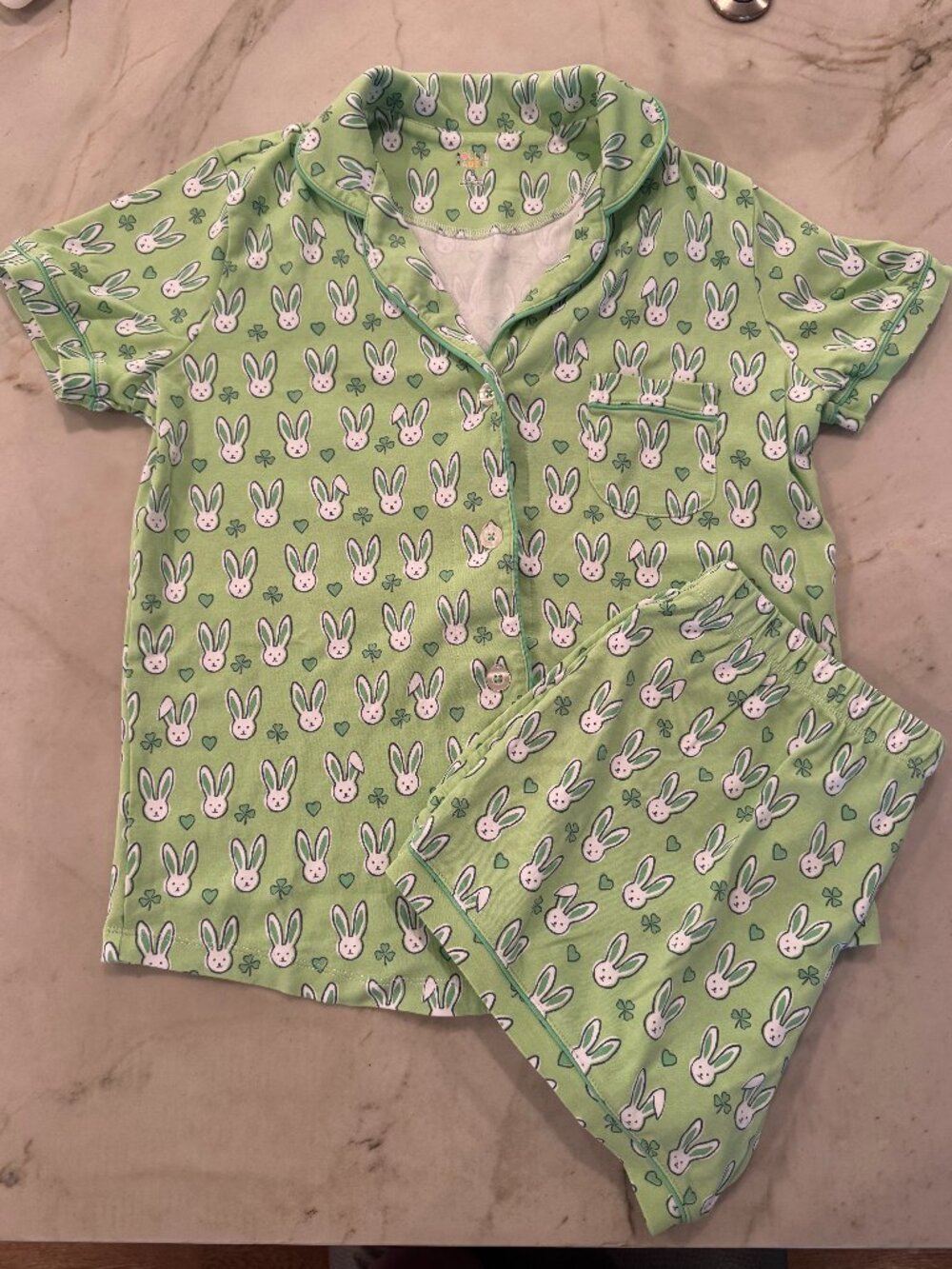 Roller Rabbit Green Easter Bunny Polo Pajamas